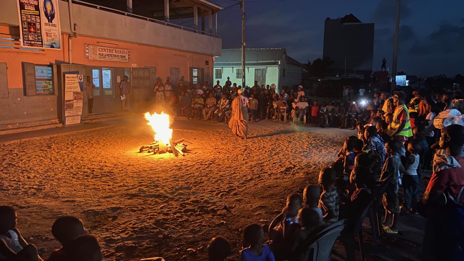 soirée autour du feu